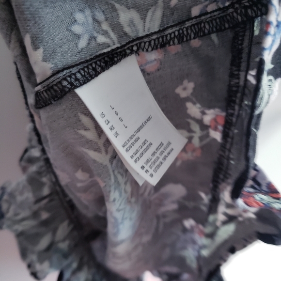 AE American Eagle Floral strappy cross bag swing dress printed viscose large - Picture 13 of 13